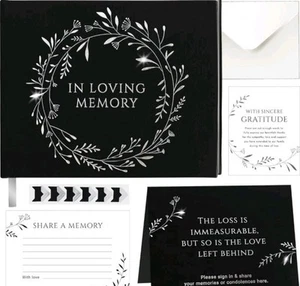 D-KATEL Funeral Guest Book & Thank-you Cards Brand New Free Shipping - Picture 1 of 7