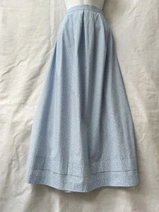 LAURA ASHLEY Vintage 80’s Cotton Blue Floral Long Summer Skirt 16/14 NWT L37” - Picture 1 of 12