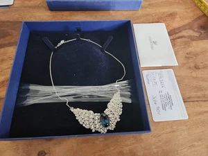 Neu! SWAROVSKI Clear & Montana Kristallhalskette Engel 5043656 mit Box,  Zertifi - Bild 1 von 9