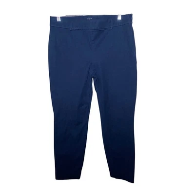 J. Pantalón Crew Winnie para mujer talla 8 azul marino pierna recta Foto 1 de 4