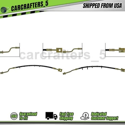 2 Rear Brake Hydraulic Hose For 03 09 Chevrolet C6500 Kodiak C7500 Kodiak 7.2L - Image 1 of 4