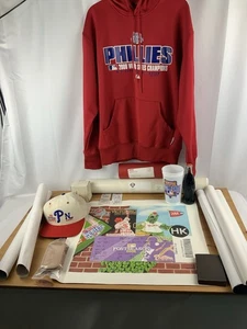 Philadelphia Phillies Memorabilia Lot – Posters, Hoodie, Hat, Signed Bat + More - Picture 1 of 19