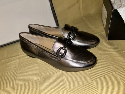 New Talbots Gunmetal Ryan Pave Bit Loafers 7M Women’s Shoes - Image 1 of 4