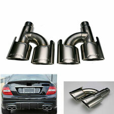C63 Exhaust End Tips AMG For C250 C300 C350 Mercedes W204 W211 C-Class SS304