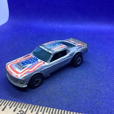 Mustang Stocker 1974 HK Vintage Hot Wheels Pared Negra Super Cromos Estrellas Rayas Foto 1 de 4