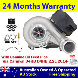 Upgrade Billet Turbo Charger+Genuine Oil Feed Pipe For Kia Carnival D4HB 2.2L