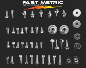 64pc PLASTICS BOLT KIT KAWASAKI KX 125 250 250f 450f seat fender shroud - Foto 1 di 5