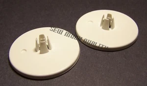 SPOOL CAP (2pc) Large Elna 434 8200 8600 940 Star Edition White 734D + - Picture 1 of 4