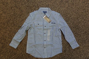 New Polo Ralph Lauren Little Boy's Button Up Shirt - Size 7 - Blue / White - Picture 1 of 3