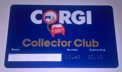 Corgi Toys Tessera Club Corgi Collector Anni 90. Ancora non personalizzata. - Immagine 1 di 2