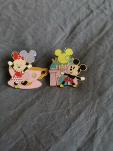 Disney Pastel Mickey And Minnie Pins Teacups Castle Balloon 2008 - Bild 1 von 2