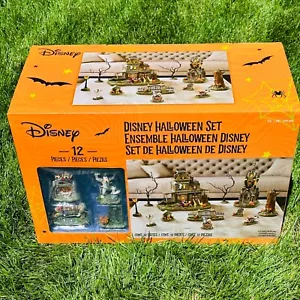 Disney Halloween Set Village Haunted House 12-teiliges Ensemble Mickey, Goofy - NEU - Bild 1 von 8