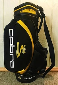Never used Black & gold Cobra tour/staff golf bag, small flaws, see photos/desc. - Picture 1 of 24