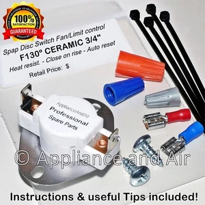 F130 CERAMIC Temperature Proof Wood Pellet Stove Blower Fan Switch +Instruction - Picture 1 of 8