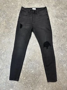 Ceros Women's High Rise Destructed Skinny Jeans JJ4 Black Size 28 NWT - Bild 1 von 3