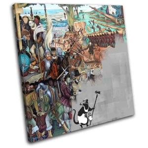 Diego Rivera Banksy Urban EINZELNE LEINWANDKUNST WANDDRUCK löschen - Bild 1 von 1