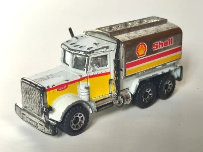 MATCHBOX Peterbuilt Truck SHELL Metallizzato 1981 Modellino Vintage Scala 1:80 - Immagine 1 di 3