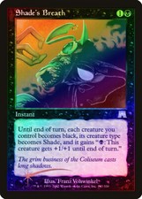 Shade's Breath FOIL Onslaught NM Black Uncommon MAGIC GATHERING CARD ABUGames