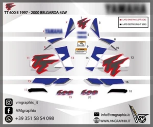 Adesivi TT 600 E BELGARDA 4LW 1997-2000 grafiche/stickers/dekor adesivi TT E 600 - Imagen 1 de 1