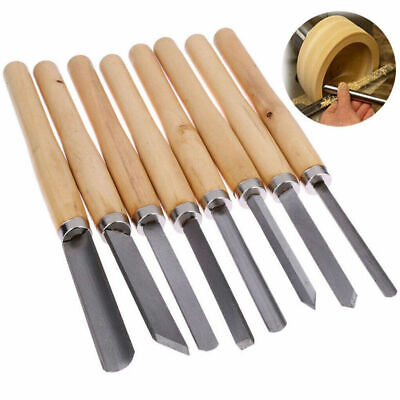 8 Mixed Wood Lathe Chisel Set Turning Tools Woodworking Gouge Skew Parting Spear • 18.93£