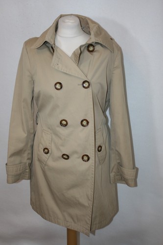 TAGLIA 12 TRENCH MICHAEL KORS CREMA SCURA MAC CON CAPPUCCIO STACCABILE 8121