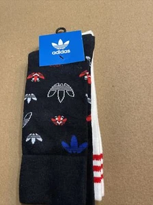 Adidas GRAPHIC CREW SOCKS 2 PAIRS GD3129 Size Small M5-6 - Picture 1 of 4