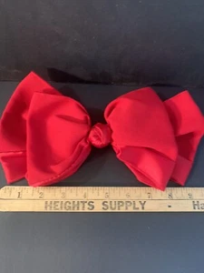 Vtg 80s/90s Red Organza Oversized 9" Bow Hair Clip Barrette - Picture 1 of 4