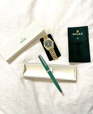 Rolex Pen Green Ballpoint AD Gift With Service Pouch