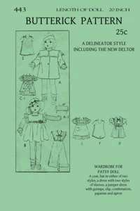 1920's Patsy Doll Clothes sewing pattern - 20 inches - Picture 1 of 2