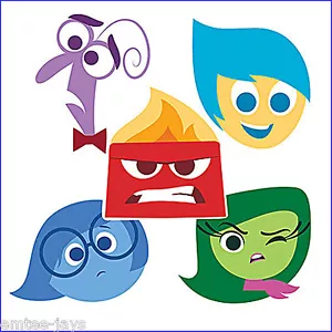 Inside Out Stickers x 5 - Disney Pixar Movie - Shaped - Birthday Party Favours - Bild 1 von 1