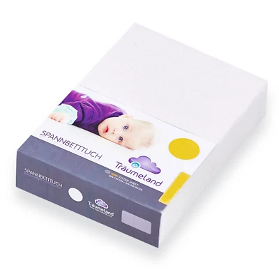 Träumeland Spannbetttuch für Beistellbettmatratze Jersey weiß 50x100 TOP