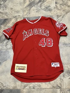 Los Angeles Angels 2011 Torii Hunter 50th Anniversary Red Alt Jersey Sz 56 - Picture 1 of 4