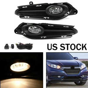 For Honda HRV HR-V 2016 2017 2018 Bumper Fog Lights Lamps Covers W/Bulbs+Wiring - Picture 1 of 24