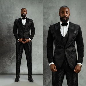 Esmoquin para hombres de negocios traje de boda fiesta graduación cena talla 34 36 38 40 42 44 46 48 - Imagen 1 de 17