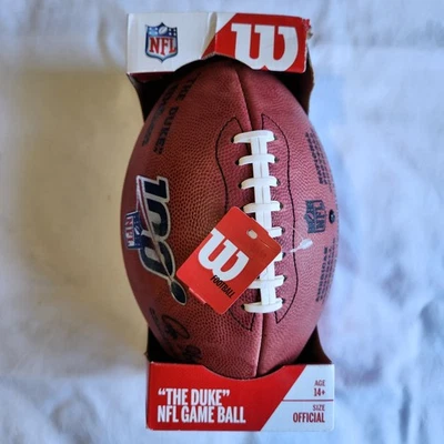 NFL Temporada 100 Aniversario Wilson The Duke LA Rams Cuero Fútbol Nuevo En Caja Foto 1 de 4