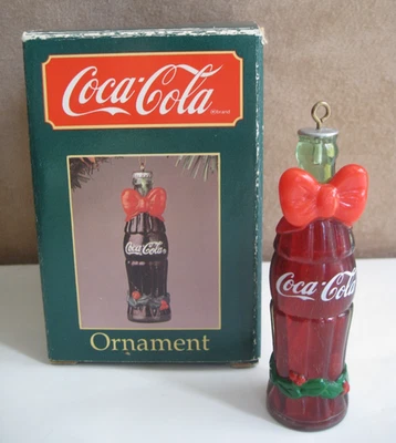 Botella Coca Cola 1990 adorno de Navidad galerías Willitts con caja de colección # 38002 Foto 1 de 4
