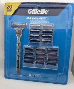 Cartucce ricarica uomo Gillette Mach3 Advanced blu numero 20 nuove con scatola - Foto 1 di 5