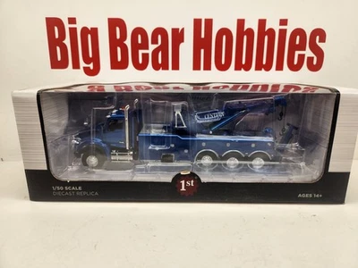 1/50 First Gear 50-3466 Surf Blue Kenworth T880 W/Century 1060 Rotator Wrecker - Image 1 of 4