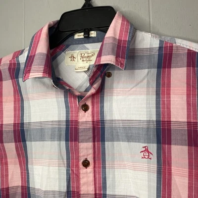 Penguin By Munsinger Mens Button Up Shirt Shirt Sleeve Small S 19x27 Heritage - Image 1 of 4