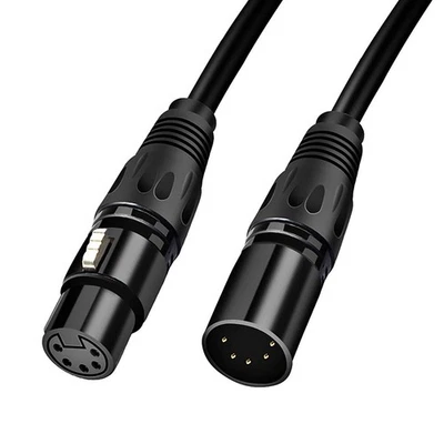 HOSONGIN 5 PIN XLR DMX Cable Adapter 20 Feet, DMX512 5PIN XLR Male to Female ... - Image 1 of 4