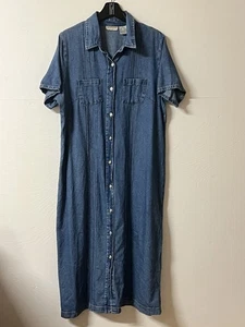 Vintage Expressions Blue Denim Woman’s Dress Size 1X Western Y2K 90’s Boho Maxi - Bild 1 von 6