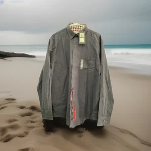 Camisa IZOD Manga Larga Con Botones Para Hombre Talla Grande Azul Sarga Medianoche Nueva - Imagen 1 de 16