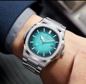 *TOP*Herrenuhr PENGAGAR  Hochwertig Edelstahl Datum Mineralglas - Bild 1 von 6