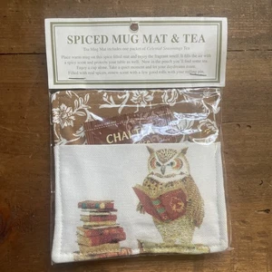 Alice’s Cottage Spiced OWL Mug Mat & Tea Release Aromatic Spice Scent Book Lover - Picture 1 of 4