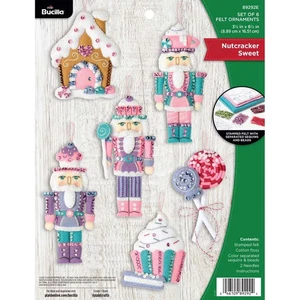 Bucilla Felt Ornaments Applique Kit Set Of 6 Nutcracker Sweet 89292E - Picture 1 of 7