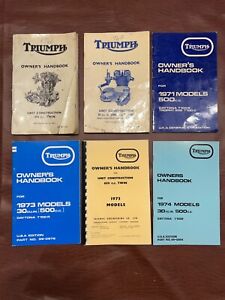 Triumph Owner's Handbooks 500cc and 650cc, 1966-1974