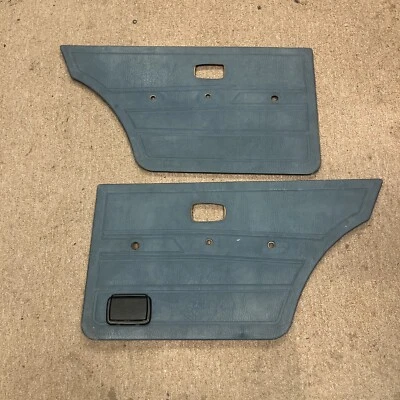 Vw Mk1 Rabbit Jetta Rear Interior Vinyl Door Panels Blue - Image 1 of 4
