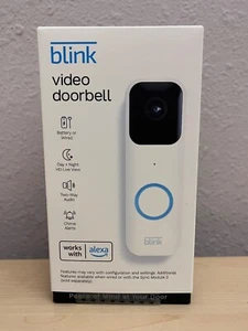 Blink Video Doorbell 2Way Audio HD Video Motion & Chime Wireless/Wired-White NEW - Picture 1 of 6