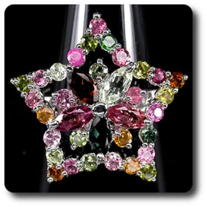 Anillo Turmalina Plata 925 - Imagen 1 de 2