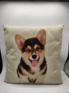 Square Stuffed Corgi Dog Plush Pillow 15 X 15 Inches - Picture 1 of 7